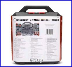 Crescent 1/4 in 3/8 in Drive 6-Point Standard Mechanics Tool Set Case 150-Piece