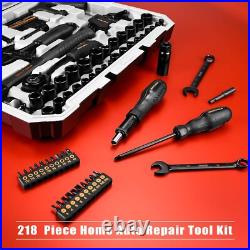 DEKO 218 PCS General Household Hand Tool Set Screwdriver Set, Socket Set