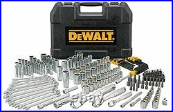 DEWALT DWMT81534 205Pc Mechanics Tool Set Sockets Wrenches Metric SAE NEW