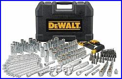 DEWALT Mechanics Tool Set 205 Pcs Durable Blow Mold Case Comfort Variety New