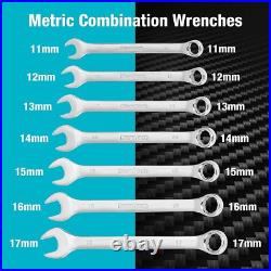 DURATECH 93/138/497 PCS Mechanics Tool Set Sockets Ratchet Wrench Set SAE/Metric