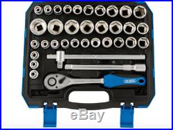 Draper 1/2 Inch Sq DR Metric Socket Set 41PC with Case Professional Garage