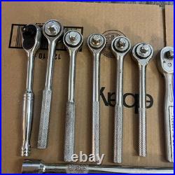 Drive Ratchet Wrench Set 27 Pc Lot Socket & Accessories SAE Metric Quick Release