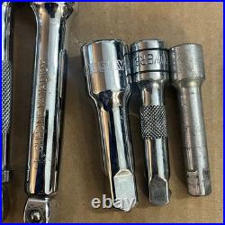 Drive Ratchet Wrench Set 27 Pc Lot Socket & Accessories SAE Metric Quick Release