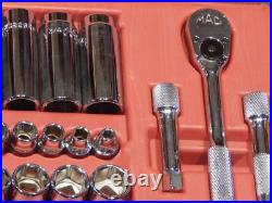 EUC Mac SAE Metric 44Pc 3/8 Drive General Service Set Ratchet Socket Case Dr EUC Mac SAE Metric 44Pc 3/8 Drive General Service Set Ratchet Socket Case Dr