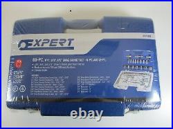 EXPERT 88pc Socket Set 1/4-3/8-1/2dr E034808, NEW, 6-12point SAE, METRIC B1