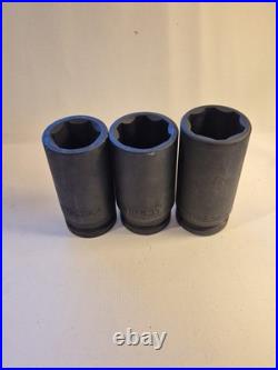 FACOM 3/4 Drive Impact Sockets LOT 17pcs NK Series Deep & Standard Metric + SAE