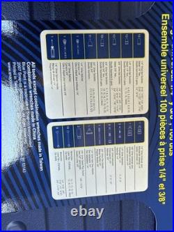 For BLUE-POINT 100PC 1/4 & 3/8 DR SAE & METRIC GENERAL SERVICE SET BLPGSSC100B