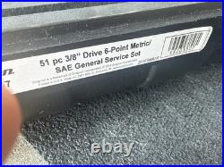For Snap On 3/8 6pt 51pc Metric & SAE General Service Foam Set 251FSMBFR Openbx