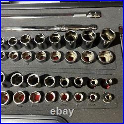 For Snap On 51Pc 3/8 Drive 6 Point MM/SAE General Service Set 251FSMBFR
