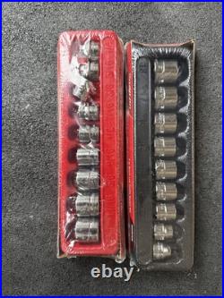 For Snap-on Tools NEW 18pc 3/8 Drive SAE & Metric Chrome Low Profile Socket Set