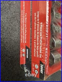 For Snap-on Tools NEW 18pc 3/8 Drive SAE & Metric Chrome Low Profile Socket Set