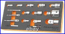 Franklin 16 Piece Mixed Drive Bit & Socket Adapter Reducer Set XFA16