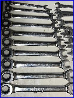 GEARWRENCH 19pc. SAE And Metric Ratcheting Combination Wrenches Mixed Used Lot