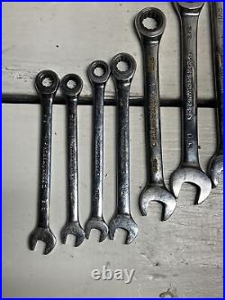 GEARWRENCH 19pc. SAE And Metric Ratcheting Combination Wrenches Mixed Used Lot