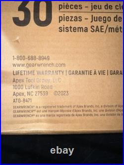 GEARWRENCH 30 Piece 12 Point Ratcheting Combination SAE/Metric (New)