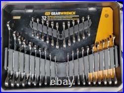 GEARWRENCH 32pc SAE/Metric Ratcheting Combination &Stubby Wrench Set Model 39327