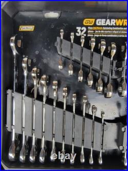 GEARWRENCH 32pc SAE/Metric Ratcheting Combination &Stubby Wrench Set Model 39327