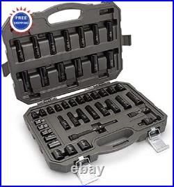 GEARWRENCH 44 Pc 38 Drive 6 Point Standard Deep Impact SAE Metric Socket Set