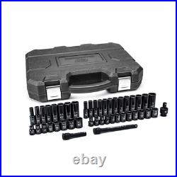 GEARWRENCH 44 Pc. 3/8 Drive 6 Point Standard & Deep Impact SAE/Metric Socket Se