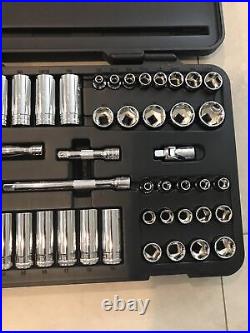 GEARWRENCH 57 Pc. 3/8Drive 6 Pt. Mechanics Tool Set, Standard & Deep, SAE/Metric