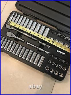 GEARWRENCH 57 Pc. 3/8Drive 6 Pt. Mechanics Tool Set, Standard & Deep, SAE/Metric