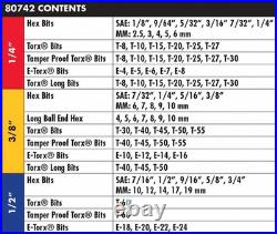 GEARWRENCH 80742 Master SAE/Metric Hex And Torx Bit Socket Set 84 Pc