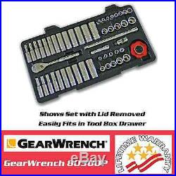 GearWrench 1/4 Drive Socket Set Metric/SAE Standard Shallow & Deep KDT 80300P