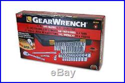 GearWrench 1/4 Drive Socket Set Metric/SAE Standard Shallow & Deep KDT 80300P