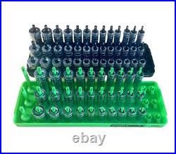 GearWrench 1/4 Metric & SAE Shallow Mid Deep 6 point Sockets with Trays Semi-Deep