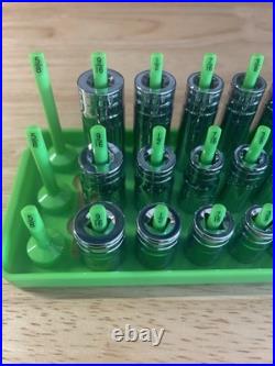 GearWrench 1/4 Metric & SAE Shallow Mid Deep 6 point Sockets with Trays Semi-Deep