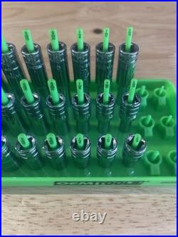 GearWrench 1/4 Metric & SAE Shallow Mid Deep 6 point Sockets with Trays Semi-Deep