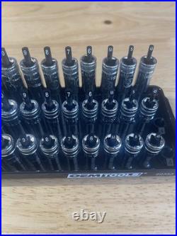 GearWrench 1/4 Metric & SAE Shallow Mid Deep 6 point Sockets with Trays Semi-Deep