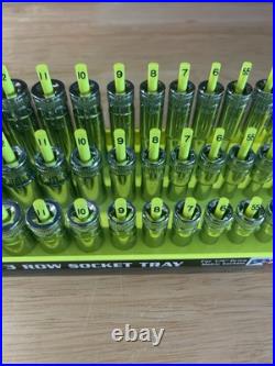 GearWrench 1/4 Metric & SAE Shallow Mid Deep 6 pt Sockets with Hansen Trays