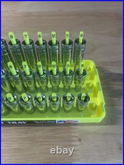 GearWrench 1/4 Metric & SAE Shallow Mid Deep 6 pt Sockets with Hansen Trays