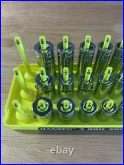 GearWrench 1/4 Metric & SAE Shallow Mid Deep 6 pt Sockets with Hansen Trays