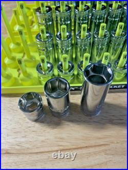 GearWrench 3/8 Metric & SAE Shallow Mid Deep 6 pt Sockets with Hansen Trays