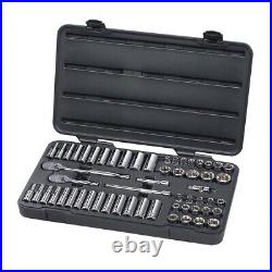GearWrench 80550 57pc 3/8 Drive 6pt SAE/Metric Socket Set with84 Tooth Ratchet
