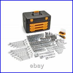 GearWrench 80972 1/4 1/2 243Pc 12PT Mechanics Tool Set 3 Drawer Storage Box