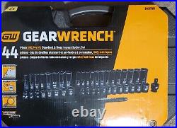 GearWrench 84916N 44 Pc. 3/8 Dr 6 Point SAE/Metric Std & Deep Impact Set New