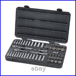 GearWrench KDT80550 57 Pc 3/8 Drive 6 Point Std & Deep SAE/Metric Mechanics Set