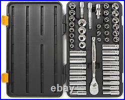 GearWrench KD 80700P 49-Pc 1/2 Drive SAE/Metric 6 pt Standard & Deep Socket Set