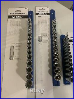 GearWrench Metric Kit + Adapters, Extensions, Swivel, Deep, Shallow
