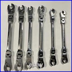 GearWrench SAE/Metric Ratcheting Flex Flare Nut Wrench Set (6pc) Chrome Finished