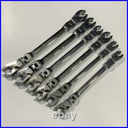 GearWrench SAE/Metric Ratcheting Flex Flare Nut Wrench Set (6pc) Chrome Finished