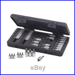 Gearwrench 1/4 & 3/8 inch Drive Socket Set 39 Piece SAE Metric Hex Torx Philips
