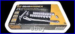 Gearwrench 23 piece 3/8 drive XL Pass Thru Ratcheting Socket Set 893823