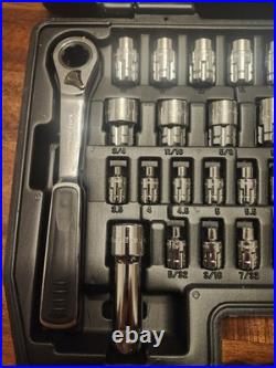 Gearwrench 46pc 1/4 + 3/8 Drive 6pt Pass-Thru Socket Set New Old Stock