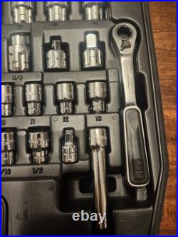 Gearwrench 46pc 1/4 + 3/8 Drive 6pt Pass-Thru Socket Set New Old Stock