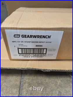 Gearwrench 65-Piece 1/2 Drive Standard Deep Impact Socket Set 89095